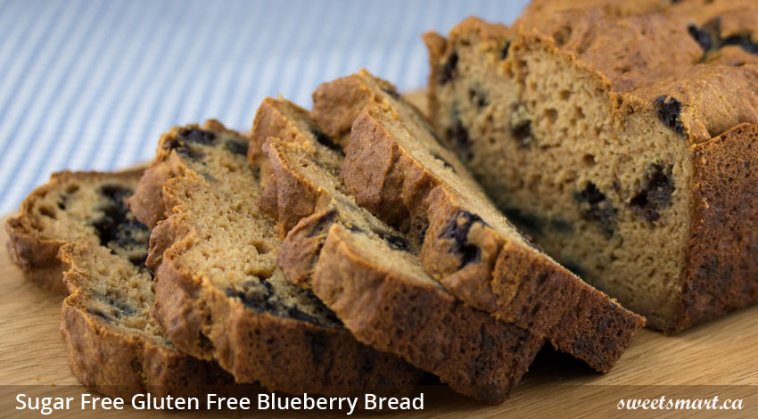 Sugar Free Gluten Free Blueberry Bread