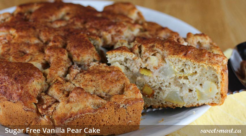 Low Sugar Vanilla Pear Cake