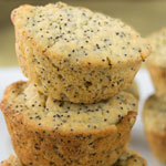 Sugar Free Gluten Free Lemon Poppy Seed Muffins