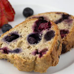 Low Sugar Mixed Berry Bundt Cake