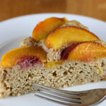 Low Sugar Peach Almond Cake