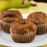 Sugar Free Gluten Free Peanut Butter Banana Muffins