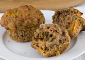 Low Sugar Carrot Spice Muffins