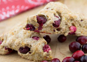 Low Sugar Cranberry Tangerine Scones